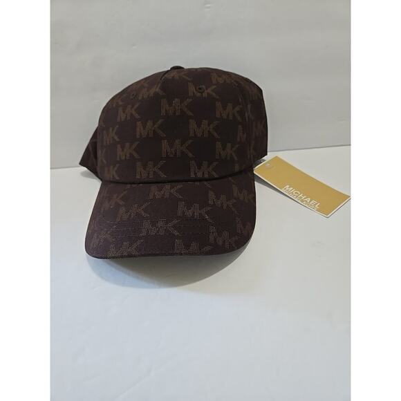 NEW Michael Kors Logo Adjustable Women\'s Cap Hat in Brown main image 4